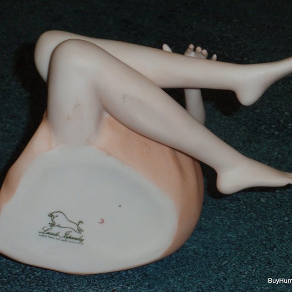 Laszio Ispanky Repose Girl In Orange Dress Collectible Figurine - CHRISTMAS GIFT - Picture 9 of 9